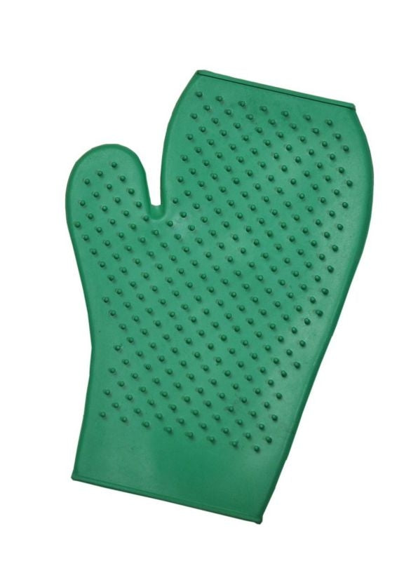 Kids Rubber Grooming Mitt Small Green
