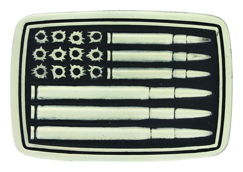 Silver Bullet Flag Attitude Buckle Brn