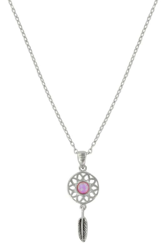 MontanaSilversmith Pink Opal Dreamcatcher Necklace