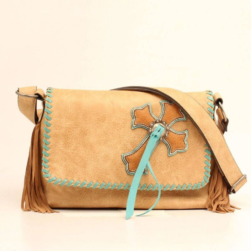 Blazin Roxx Abigail Flap Over Shoulder BagNatural