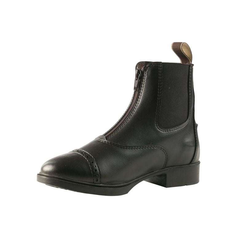 HorZe Wexford Kids Front Zip Paddock Boot 1 Black