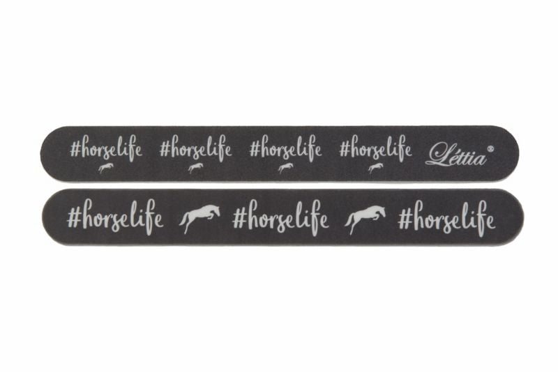 Lettia Collection Emery Board - HorselifeBk/Wh
