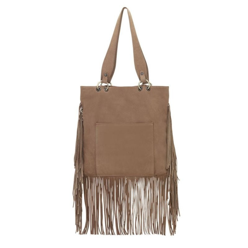 Truelu The Skye Fringe Tote Fawn