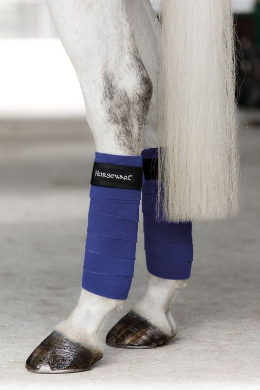 Horseware Fleece Bandages 4 Pack Charcoal/Aqua