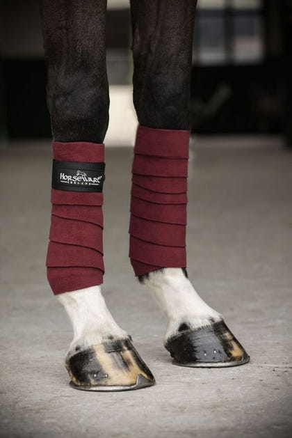 Horseware Fleece Bandages 4 Pack Charcoal/Aqua