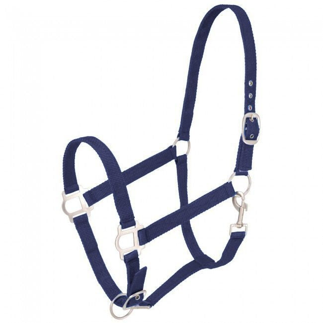 Tough1 Nylon Horse Halter With Snap Full Brn