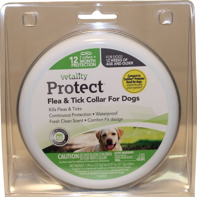 Vetality Protect Flea and Tick Dog Collar 12mo