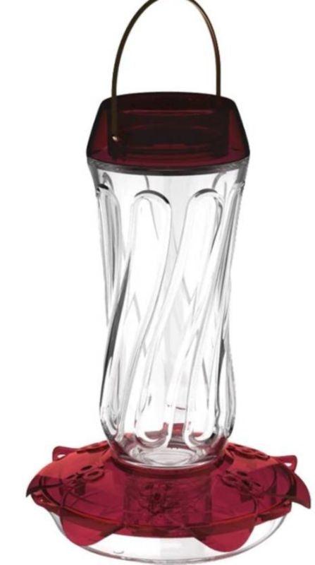 Classic Glass Hummingbird Feeder 16oz Orange