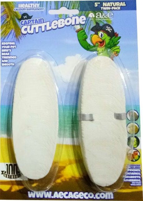 A and E Cage Natural Cuttlebone 5inch 2Pk Natural