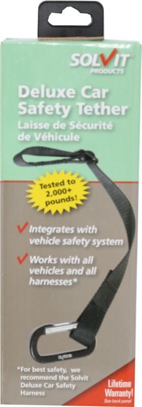 Vehicle Seat Belt Safety Tether Black