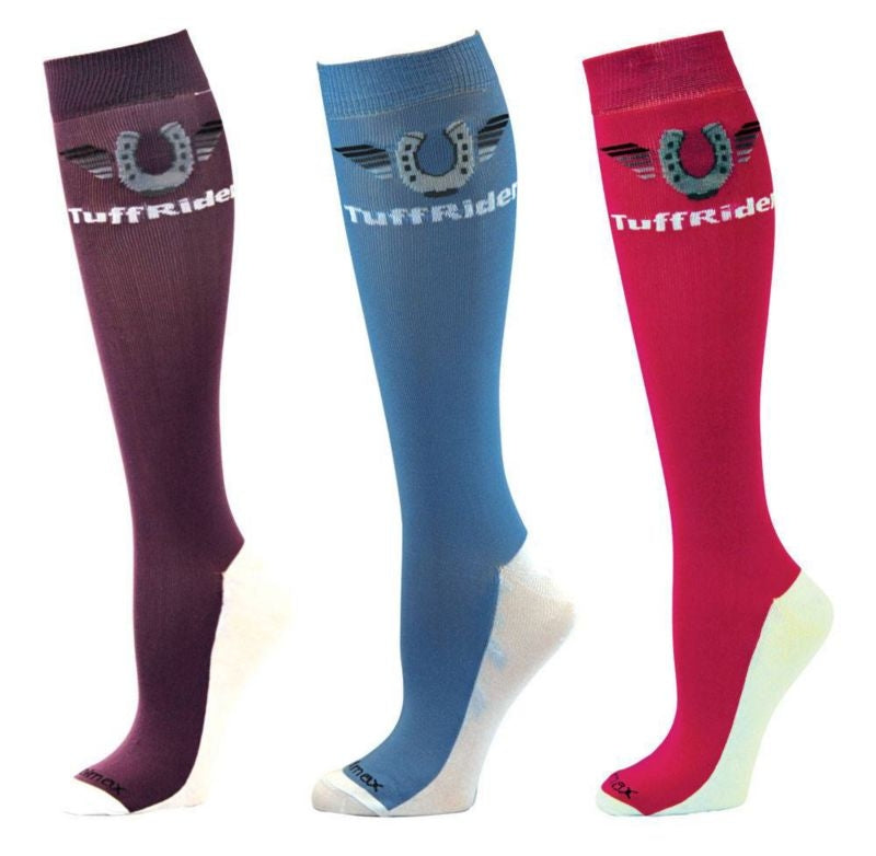 Tuffrider Coolmax Boot Socks - 3 Pack Sand/Black/N