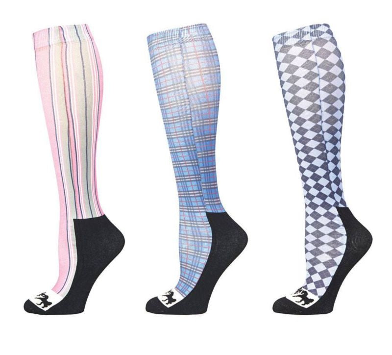 Equine Couture Isabel Padded Boot Socks - 3 Pack S