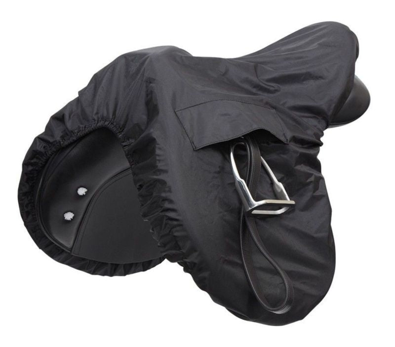 Shires Waterproof Ride-On Saddle Cover Black