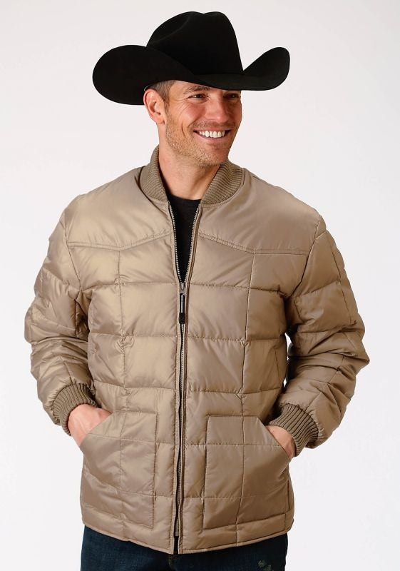 Roper Mens Rangegear Down Jacket LG Khaki