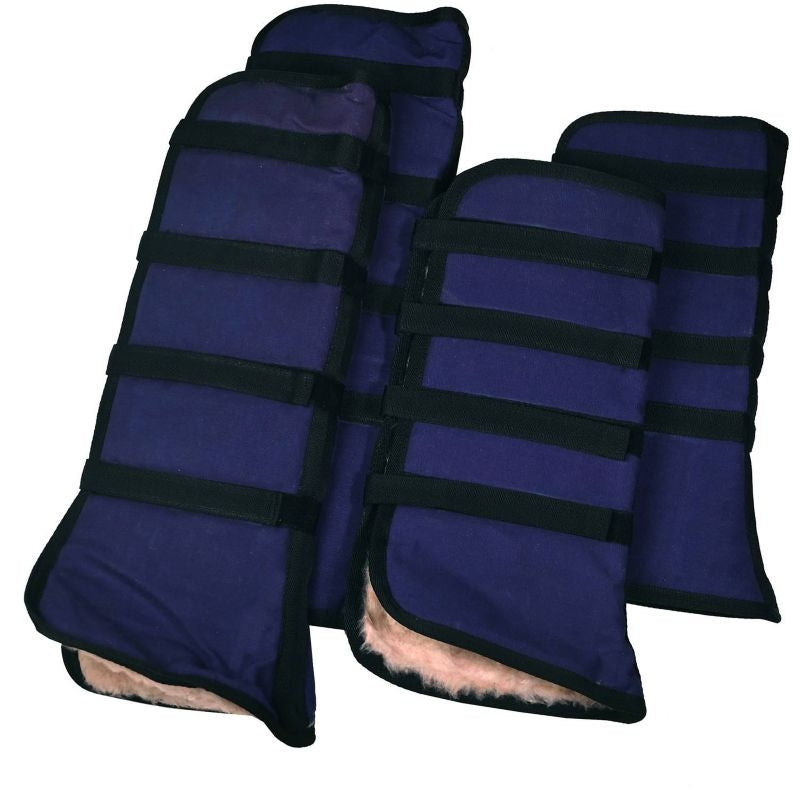 Canvas Shipping Boots With Fleece Lining Hrs Nvy