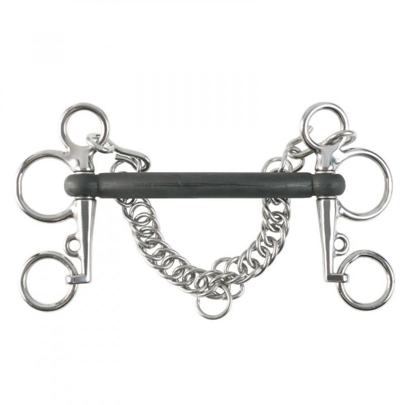 Horze Rubber Mullen Mouth Pelham Bit