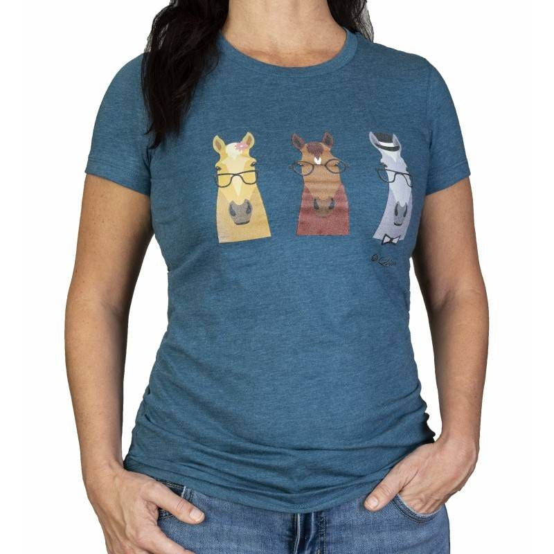 Hip Horses Tee Heather Sm Blu