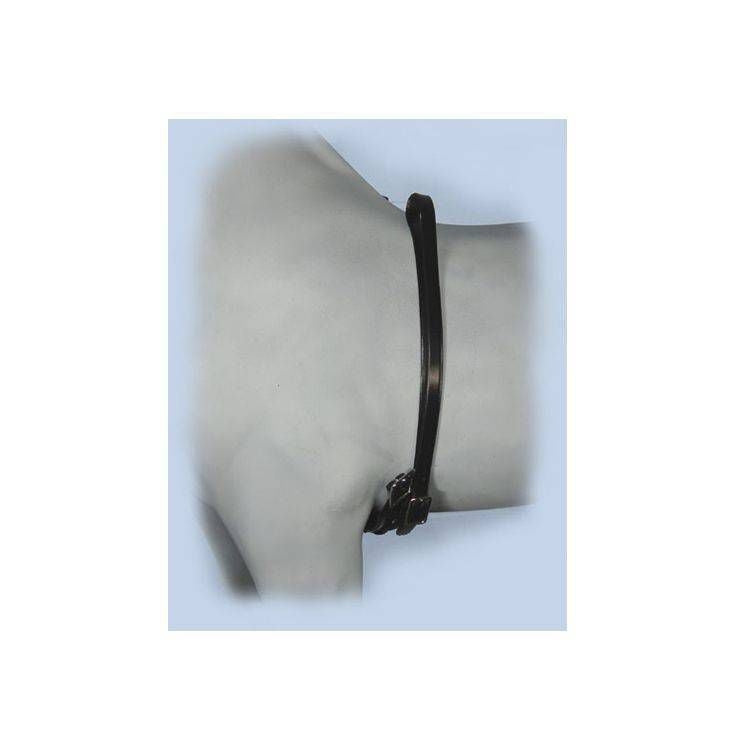Axeville Black Leather Mini/Pony Girth 8" Brass
