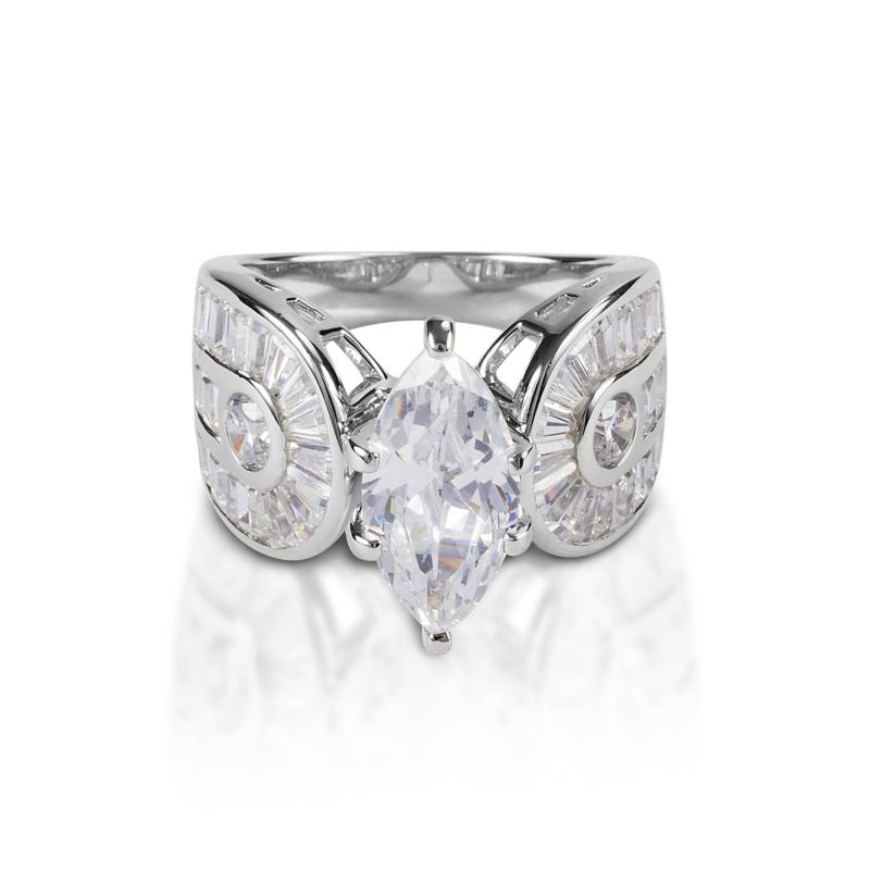 Kelly Herd Marquise Stone Horseshoe Ring