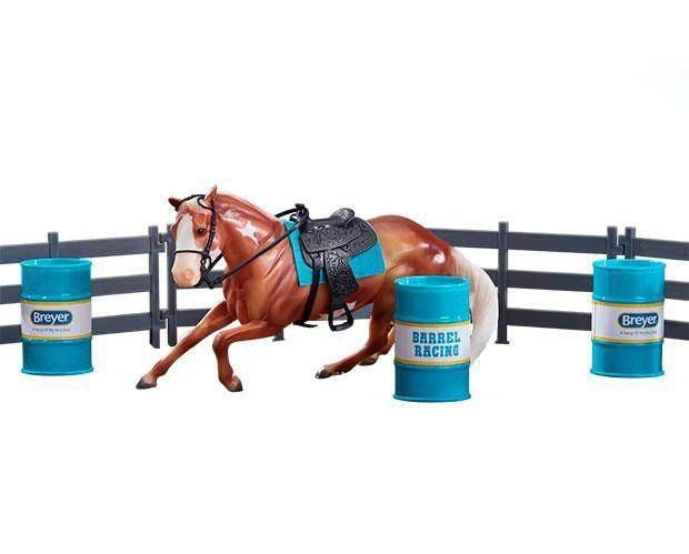 Breyer Barrel Racing Set Palomino Paint Horse