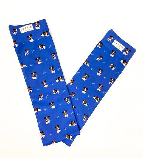 Lettia Nylon/Spandex Padded Boot Socks Puppy Blue