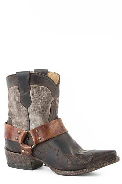 Stetson Ladies Jade Short Boots 7 Brown/Gray