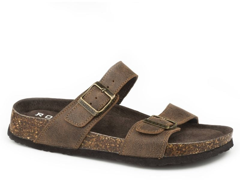 Roper Ladies Jezebel Two Strap Oiled Leather Sanda