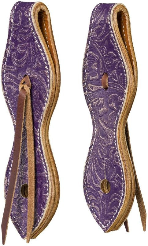 Tough1 Slobber Straps Purple/Gold Floral