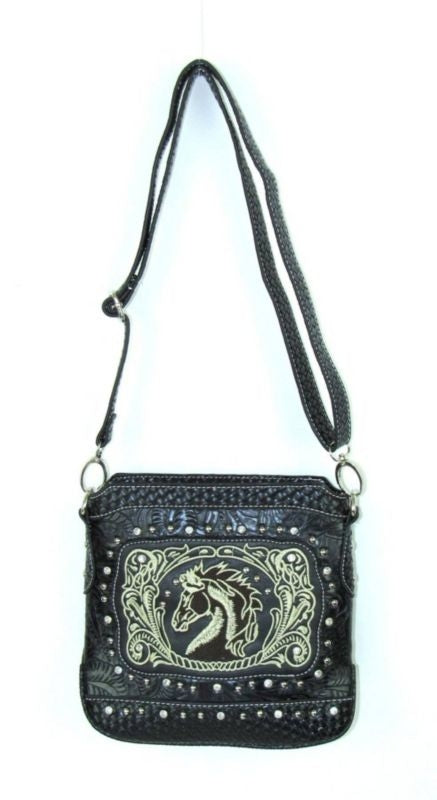 Savana Crossbody Bag With Horse Embroidery 11" x 1