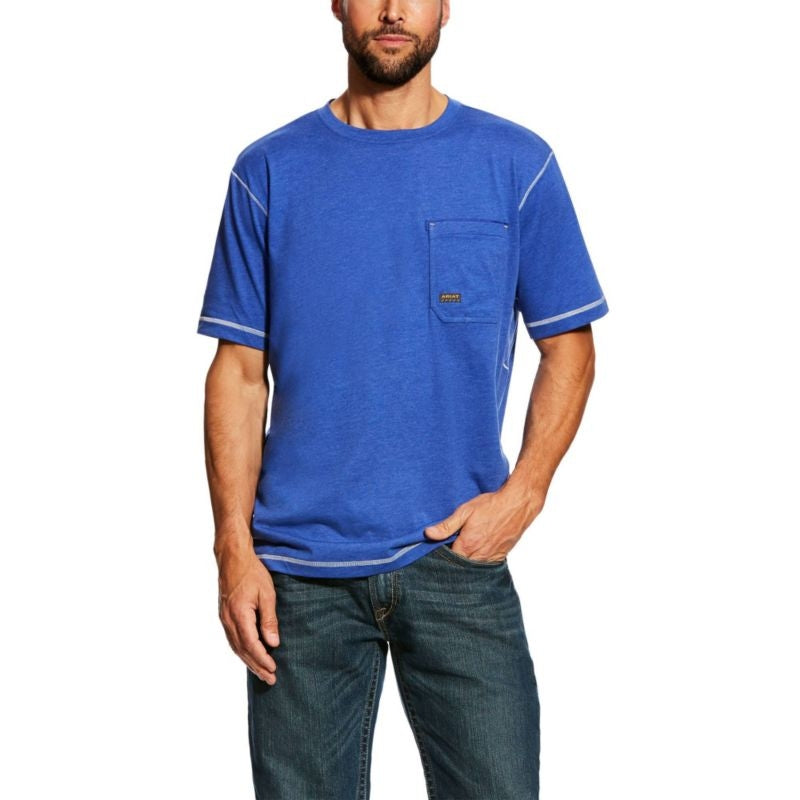 Ariat Mens Rebar Workman Crew T-Shirt X-Large Roya