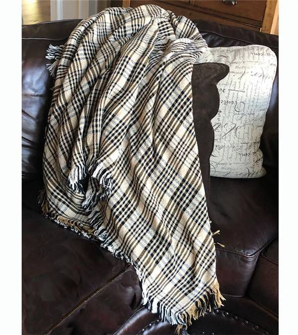 Baker Plaid Afghan 50" x 70" Baker Plaid