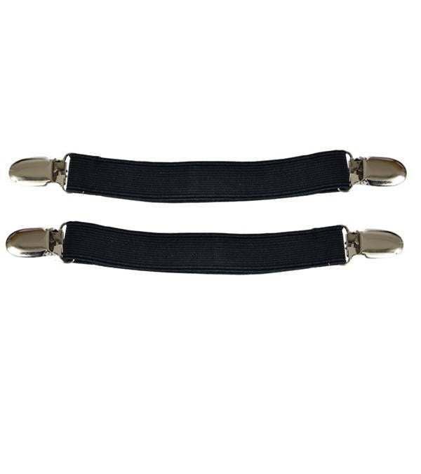 Jacks Pant Clips - Sold in Pairs 8" Black