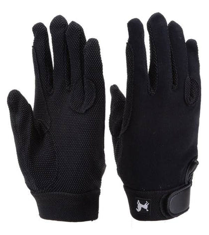 Jacks Cotton Pimple Gloves 5 Black