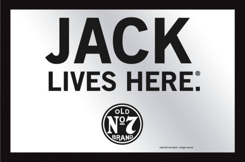 Jack Daniel's Jack Lives Here Mirror 11 3/4 x 7 7/