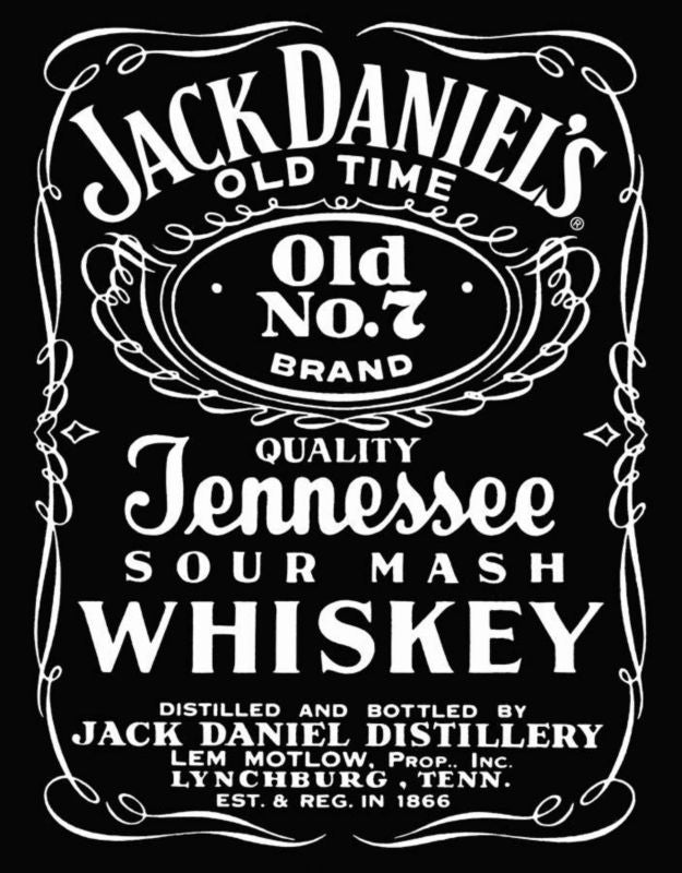 Jack Daniel's Label Enamel Coated Metal Sign 12 1/