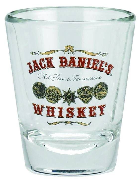 Jack Daniel's Gold Medals Shot Glass 2 oz Clear