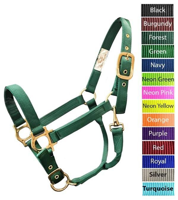 Valhoma Brass Adjustable Chin & Throat Snap Halter