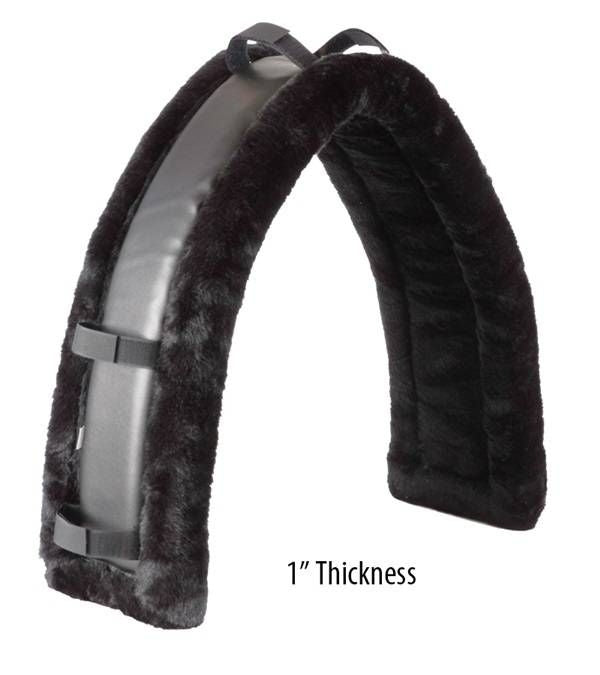 Jacks 1" Thick Fleece Saddle Pad 40" Long Black