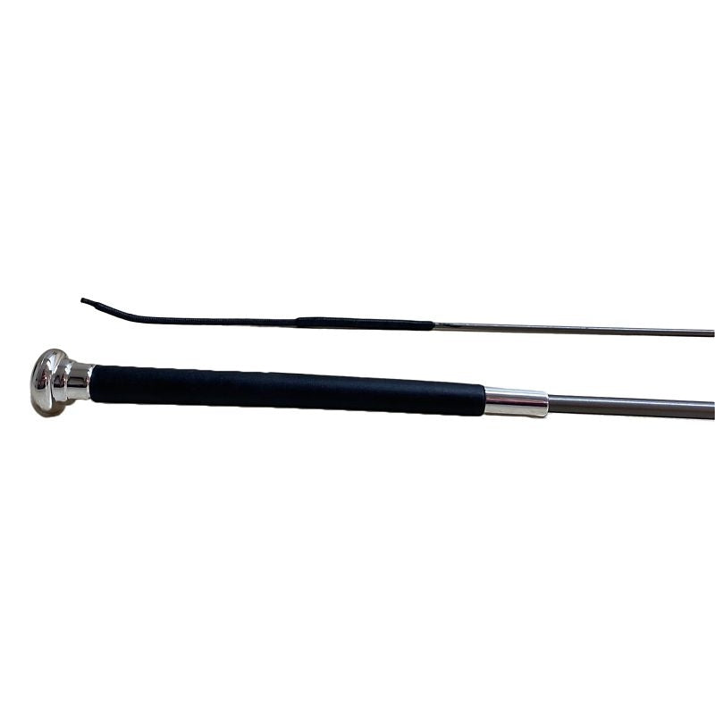 Jacks Dressage Whip with Chrome Cap 36" Black