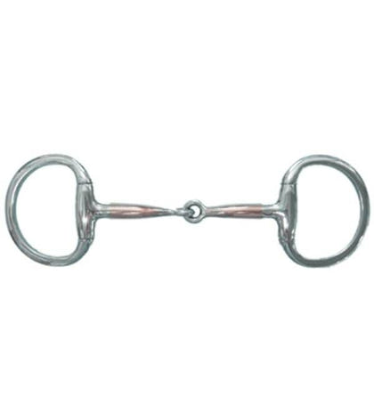 Jacks Copper Overlay Eggbutt Snaffle Bit 5" Stainl