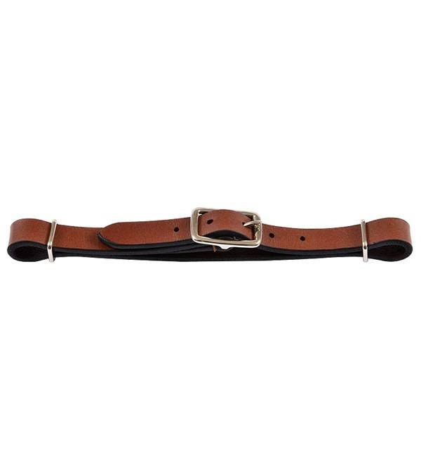 Jacks Straight Leather Curb Strap 5/8" Brown