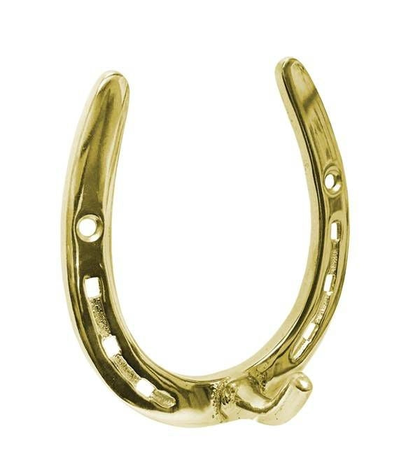 Jacks Large Horseshoe Hook Solid Brass