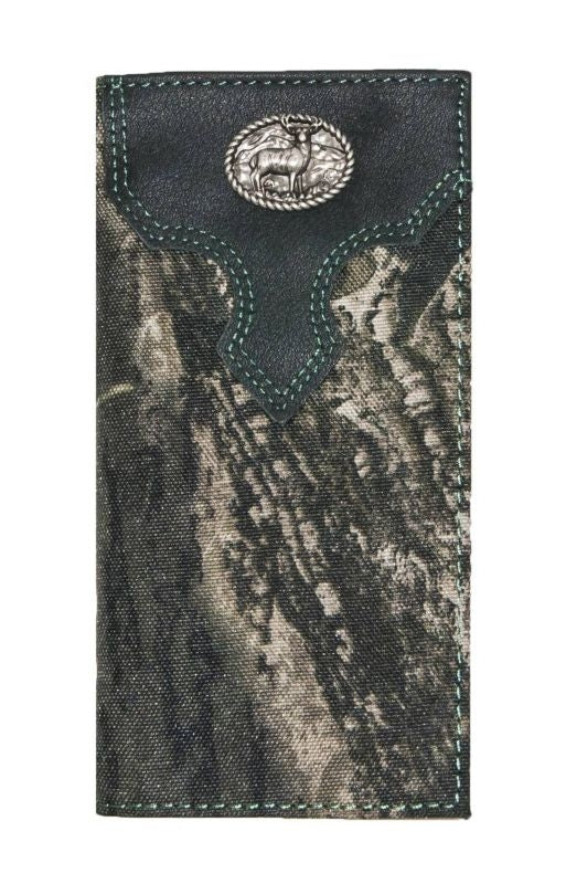 Mossy Oak Rodeo Wallet with Deer Concho Black