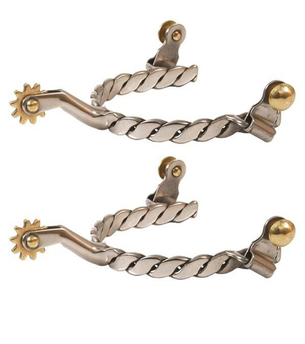Jacks Ladies Twisted Band Spurs Stainless Steel