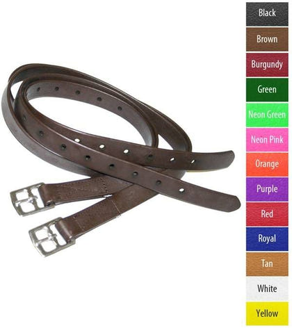 Jacks Beta Stirrup Straps - Sold in Pairs 48" Blac