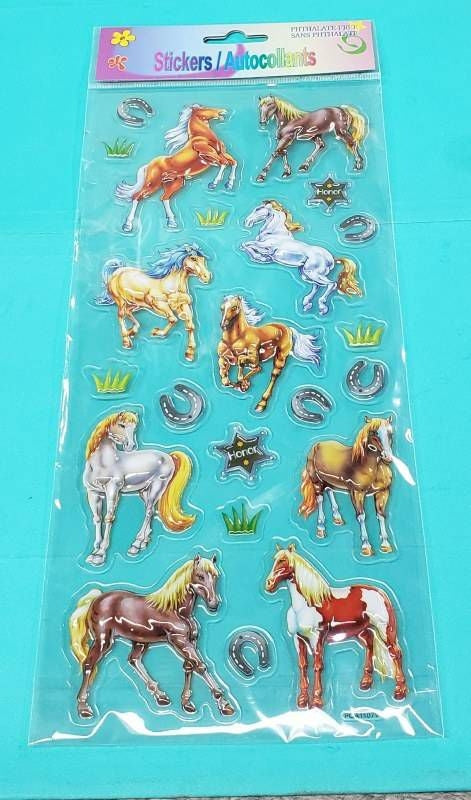 AWST Assorted 3-D Horse Stickers Assorted