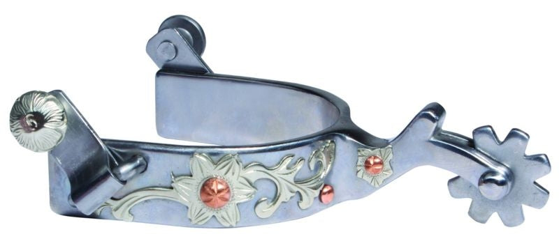 Professionals Choice Floral Silver Spurs