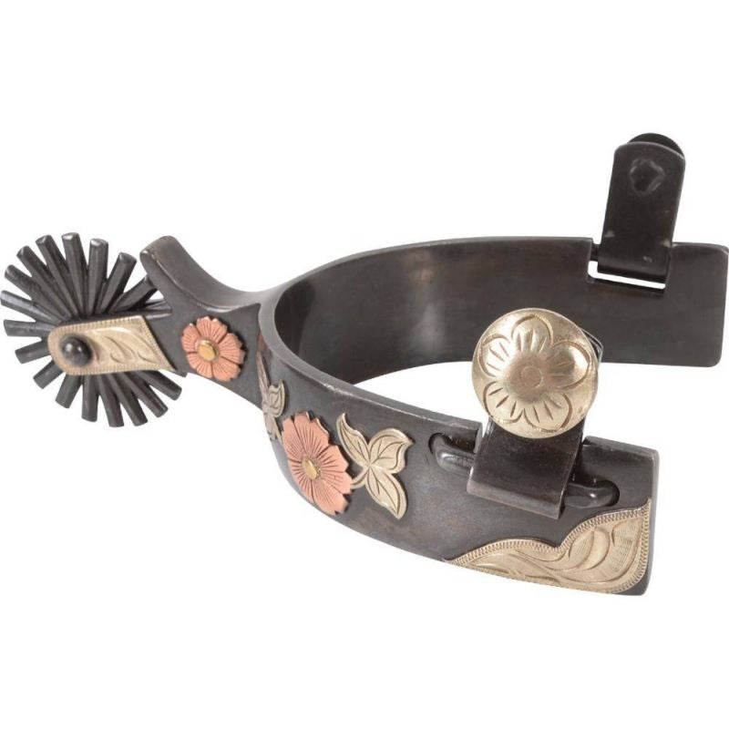Classic Equine Flower Series Spur 1-1/4" Band Grey