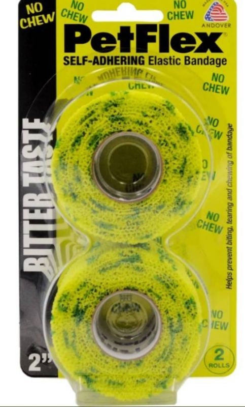 Petflex Cohesive Bandage Bitter No Chew - 2 Pack