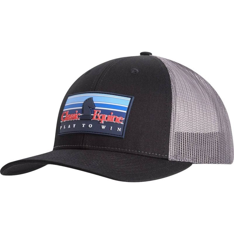 Classic Equine Mens Snapback Mesh Cap with Rubber